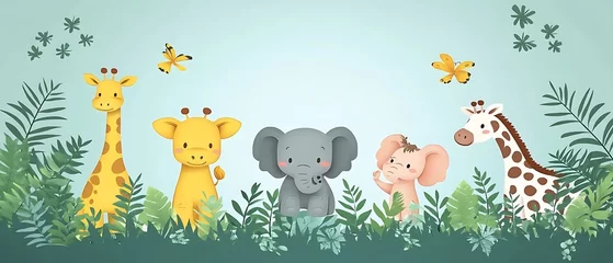 Cute Jungle Animals.
