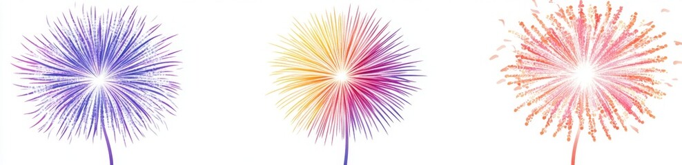 Fototapeta premium Vibrant Fireworks Display