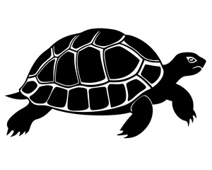 Tortoise silhouette vector illustration