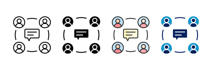 Conversation Icon Set Multiple Style Collection