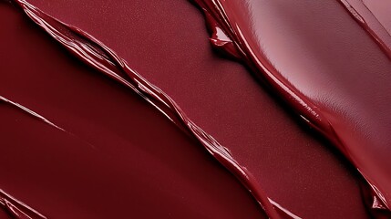 Burgundy lipstick swatch smeared texture background for cosmetic beauty product concept