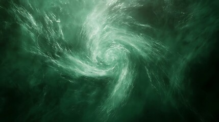 Abstract green energy vortex background with swirling light streaks and dynamic motion