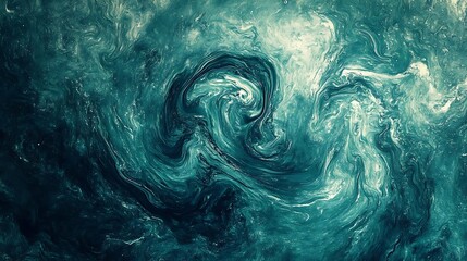 Abstract teal watercolor painting with flowing swirls and artistic textures, perfect for backgrounds