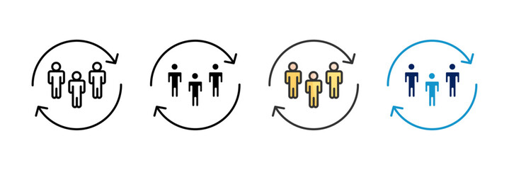 Public Relations Icon Set Multiple Style Collection