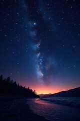 Fototapeta premium Twinkling constellations in the velvety blackness, galaxies, celestial, night