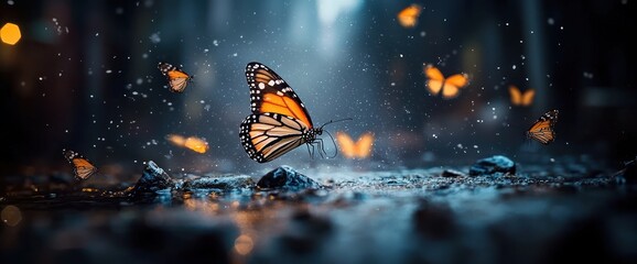 Butterfly in the Rain
