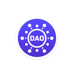 Fototapeta premium DAO vector icon, Decentralized Autonomous Organisation