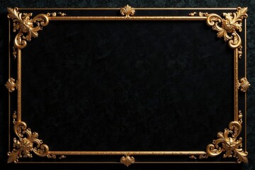 Luxurious gold accents on black velvet background, VIP, luxury, elegant