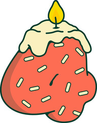 Birthday Candle Numbers Set – Cute Cartoon Sprinkles Style Vector