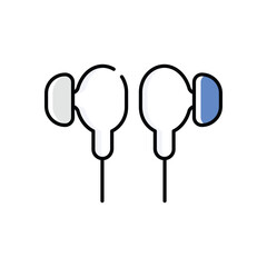Wired Headset Vector icon