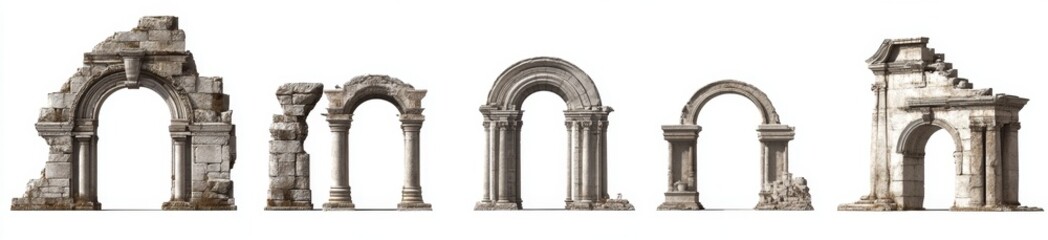 Fototapeta premium Ancient Archways in Various States of Ruin