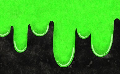 とろっと垂れるスライムをイメージした水彩背景素材