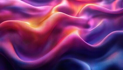 Obraz premium Futuristic Abstract Fabric Design with Iridescent Neon Colors and Fluid Textures