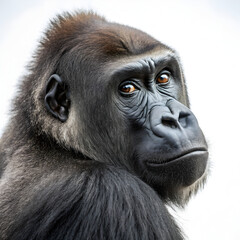 Obraz premium A beautiful gorillas on white background 