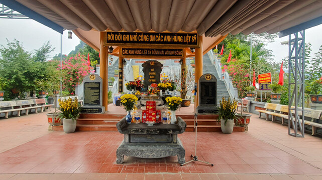 Ha Giang, Vietnam - &lrm;&lrm;January 26, 2024 : Temple Of Heroes And Martyrs Of The Vi Xuyen Front At The High Point 468. Vi Xuyen Became The Fiercest Battle Zone In The War Against Northern Border Invasion.