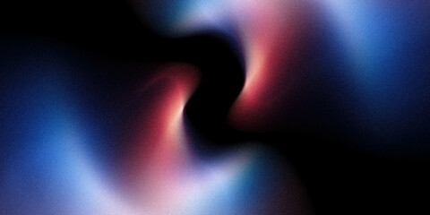 red blue black swirl shape grainy gradient background, abstract wave shape noise texture poster banner cover header backdrop wallpaper design with copy space