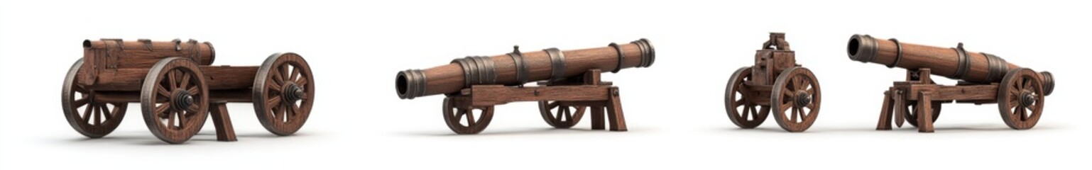 Obraz premium Antique Cannons on Carriages (11)