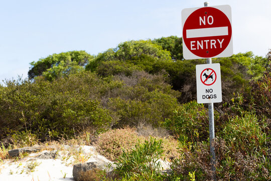No Entry sign on isolated road