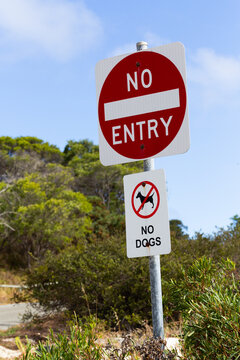 No Entry sign on isolated road