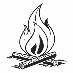 flame fire vector illustration logo icon