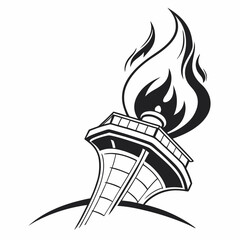 Obraz premium flame fire vector illustration logo icon