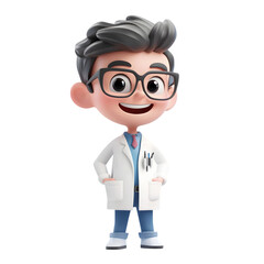 Fototapeta premium Cartoon Doctor Character Illustration