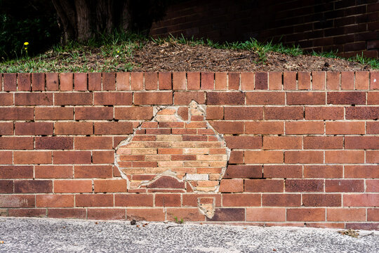 map of australia in brick wall