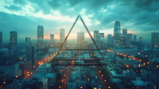 Artistic rendering of four core taxation principles shaping economic fairness conceptual financial framework represented balanced geometric structure symbolizing equity efficiency certainty simplicity