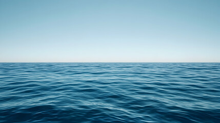 Fototapeta premium Serene ocean view with gentle waves and clear blue sky, creating a tranquil seascape
