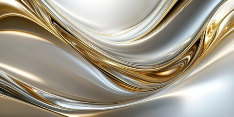 Elegant swirling gold and silver accents creating a sense of motion and sophistication