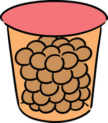 Illustration of bubble milk tea
