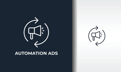 Automation Ads Vector, Icon Or Logo Sign Isolated Symbol Illustration