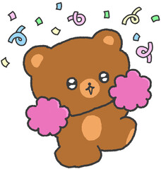 응원 곰돌이 Cheer Up Bear 일러스트