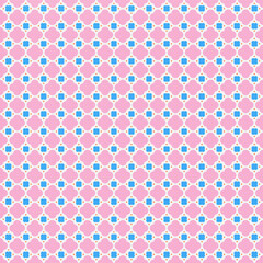 Floral geometric patterns, seamless paper and mosaic fabric