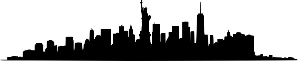 New York City Skyline Silhouette 