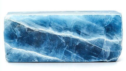 Blue Calcite isolated on white background