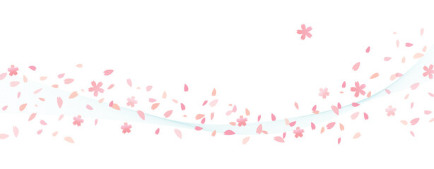 sakura confetti shower overlay vector backgruond