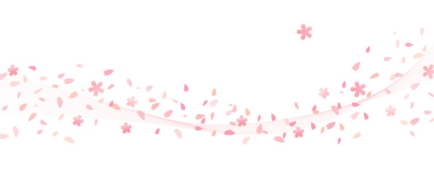 桜吹雪のオーバーレイ背景