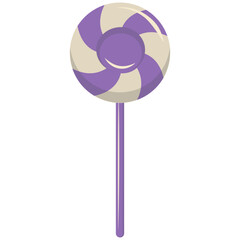 Illustration of Spooky Halloween Candy with Trendy Cartoon Design. Isolated on White Background.