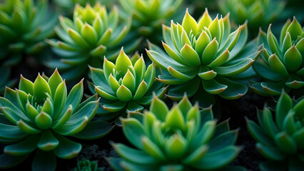Succulent Rosettes: Verdant Botanical Display