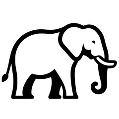 Elephant logo silhouette