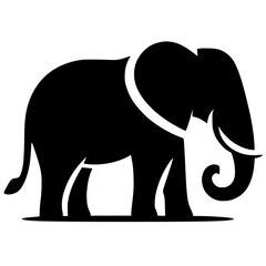 Elephant logo silhouette