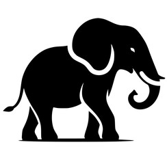 Elephant logo silhouette