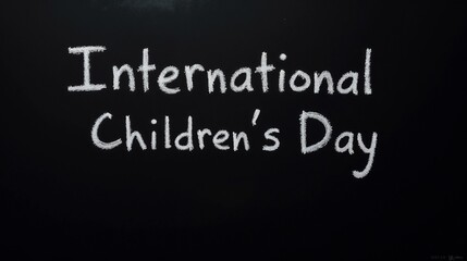 Celebrating International Children's Day with messages of joy and hope for young people around the world in a classroom setting