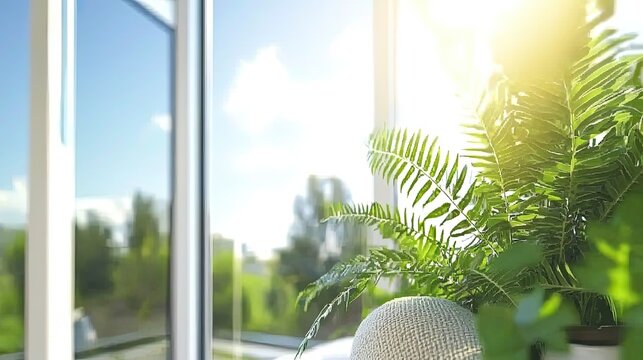 Cozy reading nook bathed in natural sunlight home interior inviting space relaxing environment tranquil view