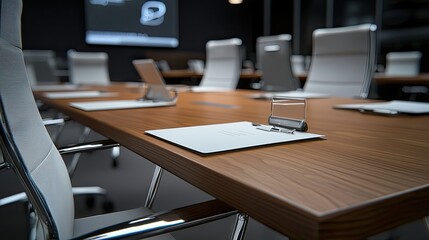 Collaborative business meeting space modern office conference room urban environment contemporary design