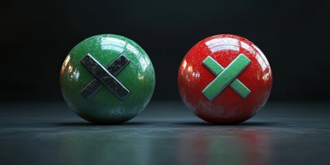 Green Phone Answer Icon and Red Decline Icon for App