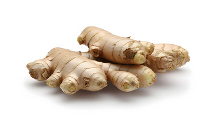 earthy ginger root with light brown skin and a few knobby protrusions