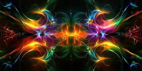 A futuristic neon-lit abstract background with soft glowing edges