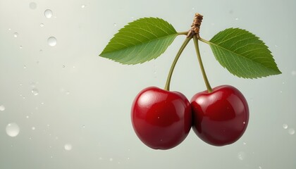 cherries on a branch
